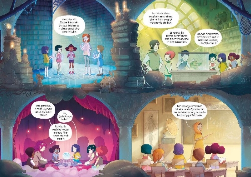 Buchcover und Innenansicht für das Buch: Lily Halbmond - Magie ist nur der Anfang (Lily Halbmond, Bd. 1)
