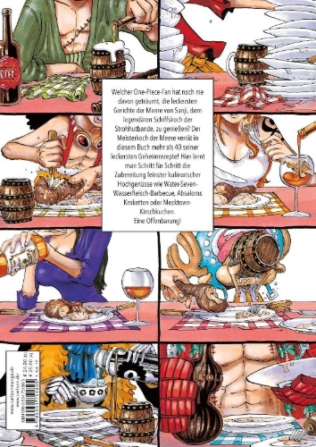 Buchcover und Innenansicht für das Buch: One Piece - Sanjis leckere Piratenrezepte