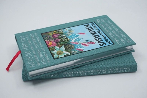 Buchcover und Innenansicht für das Buch: Durch den wilden Kaukasus
