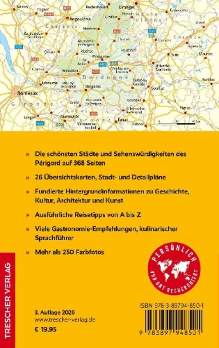 Buchcover und Innenansicht für das Buch: TRESCHER Reiseführer Périgord