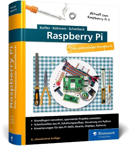 Buchcover und Innenansicht für das Buch: Raspberry Pi