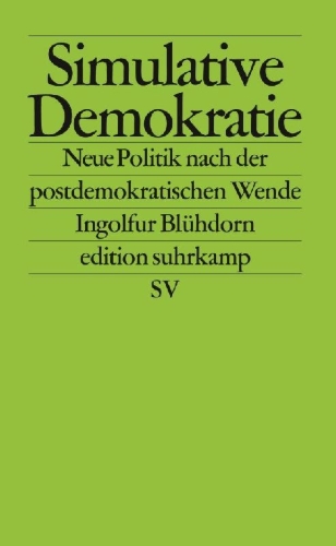 Buchcover und Innenansicht für das Buch: Simulative Demokratie