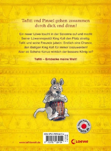 Buchcover und Innenansicht für das Buch: Tafiti und die doppelte Majestät