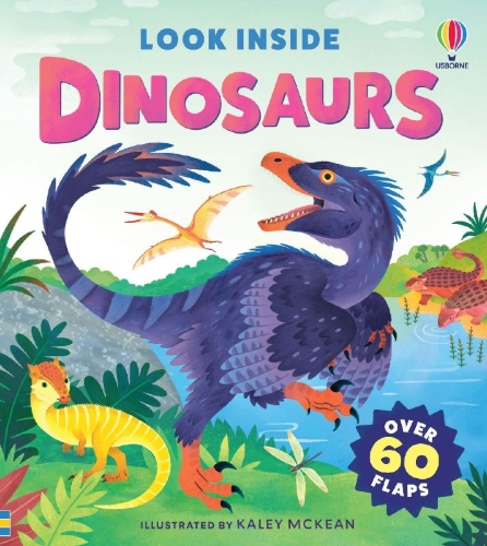 Buchcover und Innenansicht für das Buch: Look Inside Dinosaurs