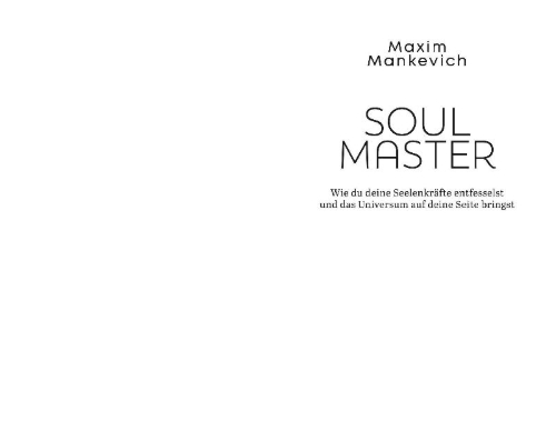 Buchcover und Innenansicht für das Buch: Soul Master  - SPIEGEL-Bestseller #1