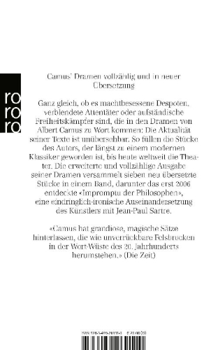 Buchcover und Innenansicht für das Buch: Caligula / Le Malentendu / L'État de Siège / Les Justes / Les Possédés / L'Impromptu des Philosophes / La Dévotation à la Croix