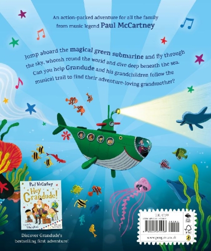 Buchcover und Innenansicht für das Buch: Grandude's Green Submarine