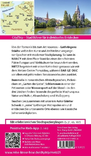 Buchcover und Innenansicht für das Buch: Reise Know-How CityTrip Metz und Nancy mit Bar-Le-Duc