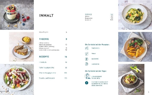 Buchcover und Innenansicht für das Buch: Meine 80 besten Rezepte gegen Arthrose