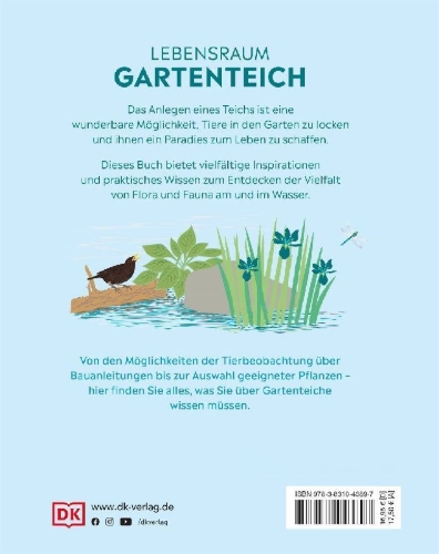 Buchcover und Innenansicht für das Buch: Leben am Gartenteich