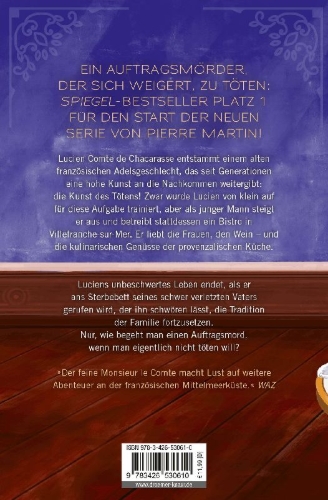 Buchcover und Innenansicht für das Buch: Monsieur le Comte und die Kunst des Tötens