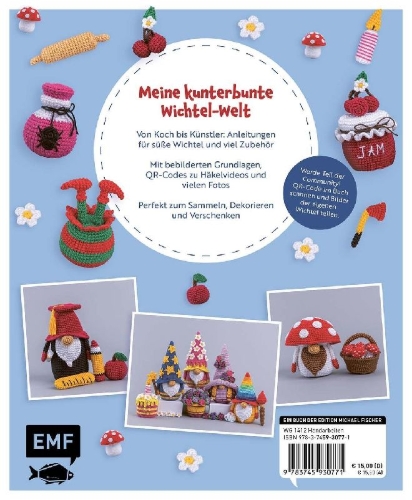 Buchcover und Innenansicht für das Buch: More Amigurumi Gnomes