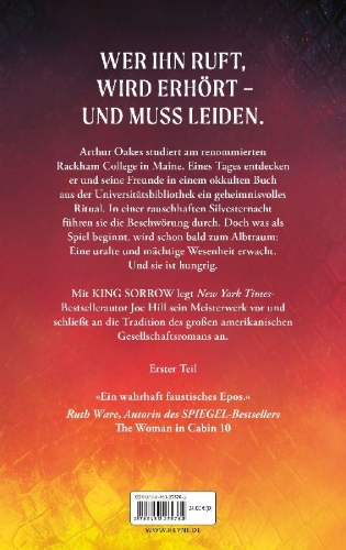 Buchcover und Innenansicht für das Buch: King Sorrow