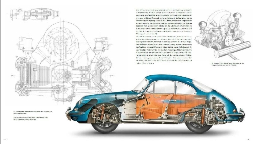Buchcover und Innenansicht für das Buch: Porsche. Der Bildband mit über 150 brillanten Aufnahmen. Frühe Design-Klassiker, 911er, 356er, Carrera, Turbo, Boxter, Macan, Cayenne u.v.m.