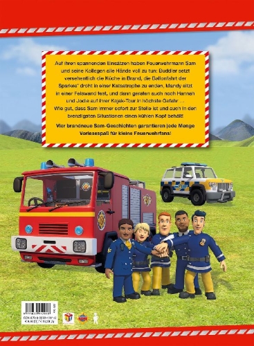 Buchcover und Innenansicht für das Buch: Feuerwehrmann Sam: Das große Vorlesebuch von Feuerwehrmann Sam