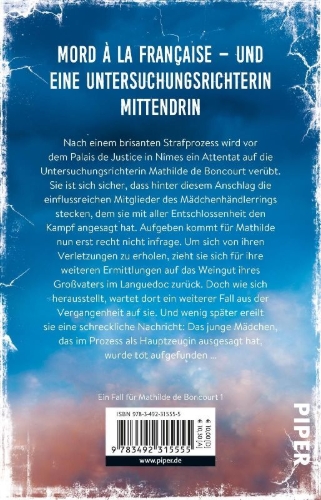 Buchcover und Innenansicht für das Buch: Die Richterin und die Tote vom Pont du Gard