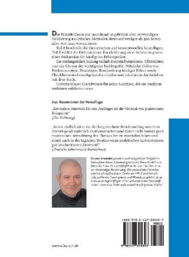 Buchcover und Innenansicht für das Buch: Validierung in der Analytik