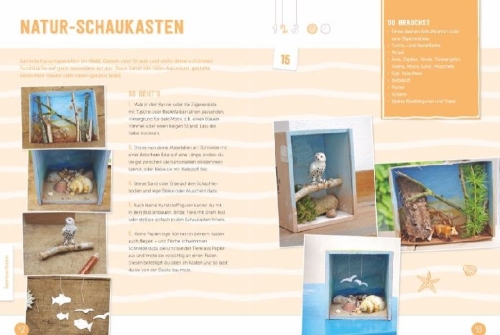 Buchcover und Innenansicht für das Buch: Das große Jahreszeiten-Bastelbuch