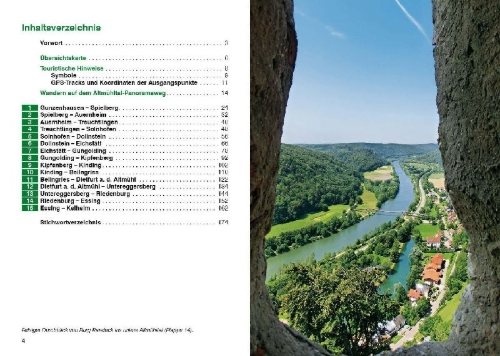 Buchcover und Innenansicht für das Buch: Altmühltal-Panoramaweg