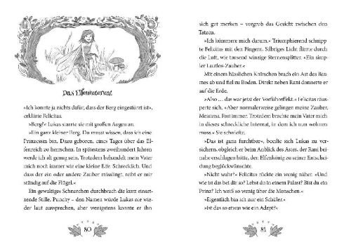 Buchcover und Innenansicht für das Buch: Flüsterwald - Das Abenteuer beginnt (Flüsterwald, Staffel I, Bd. 1)