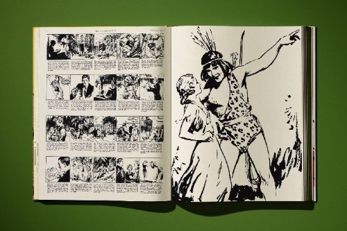 Buchcover und Innenansicht für das Buch: Hal Foster's Tarzan. The Complete Sunday Comics 1931-1937