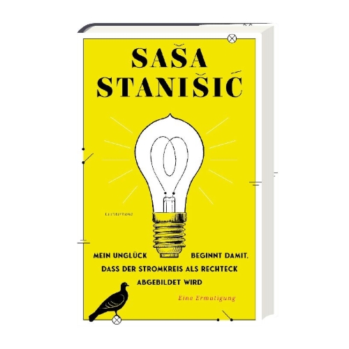 Buchcover und Innenansicht für das Buch: Mein Unglück beginnt damit, dass der Stromkreis als Rechteck abgebildet wird