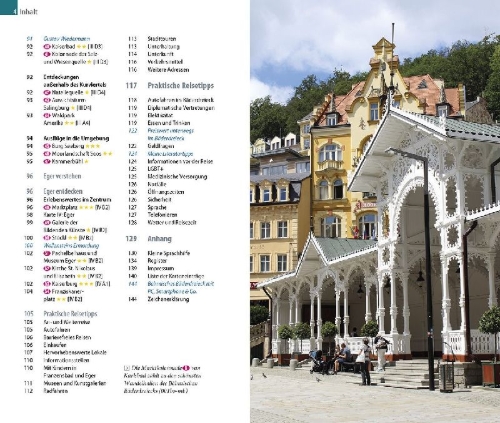 Buchcover und Innenansicht für das Buch: Reise Know-How CityTrip Böhmisches Bäderdreieck