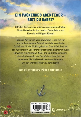 Buchcover und Innenansicht für das Buch: Die Küstencrew (Band 3) - Diebstahl am Deich