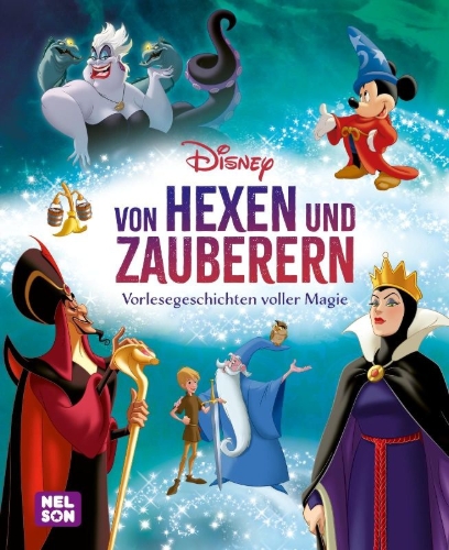 Buchcover und Innenansicht für das Buch: Disney Vorlesebuch: Von Hexen und Zauberern