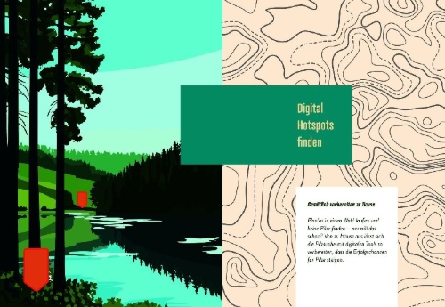 Buchcover und Innenansicht für das Buch: Pilznavigator Buschfunkistan