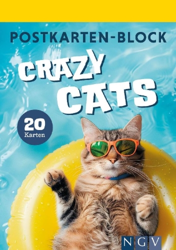 Buchcover und Innenansicht für das Buch: Postkartenblock Crazy Cats