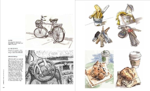 Buchcover und Innenansicht für das Buch: Everyday Sketching and Drawing