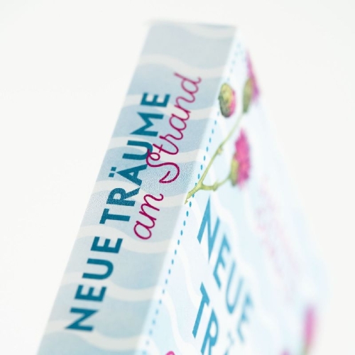 Buchcover und Innenansicht für das Buch: Neue Träume am Strand
