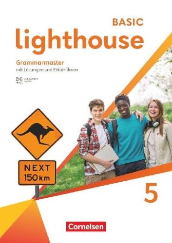 Buchcover und Innenansicht für das Buch: Lighthouse Band 5: 9. Schuljahr - Basic Edition - Grammarmaster mit Lösungen und Erklärfilmen