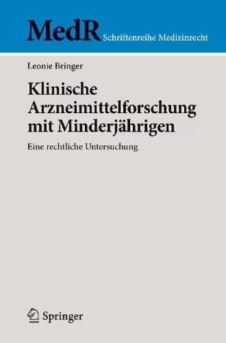 Buchcover und Innenansicht für das Buch: Klinische Arzneimittelforschung mit Minderjährigen