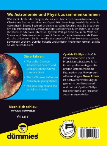 Buchcover und Innenansicht für das Buch: Astrophysik für Dummies
