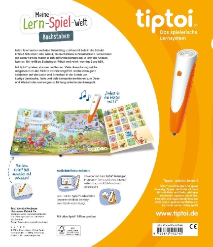 Buchcover und Innenansicht für das Buch: tiptoi® Meine Lern-Spiel-Welt - Buchstaben