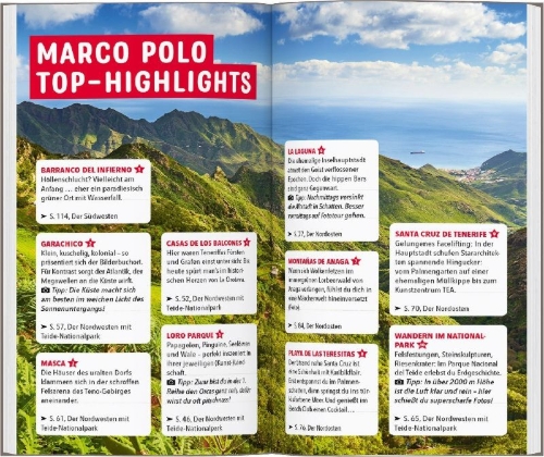 Buchcover und Innenansicht für das Buch: MARCO POLO Reiseführer Teneriffa