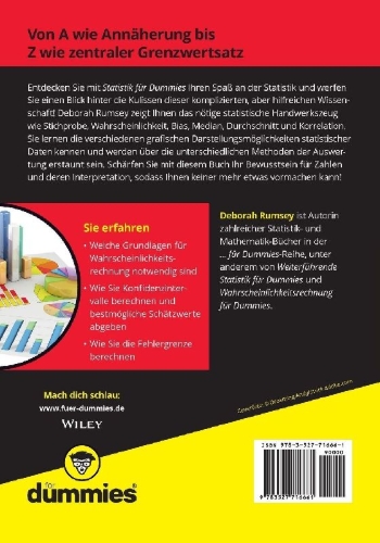 Buchcover und Innenansicht für das Buch: Statistik für Dummies