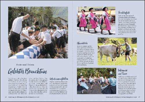 Buchcover und Innenansicht für das Buch: KUNTH Unterwegs im Chiemgau und im Berchtesgadener Land