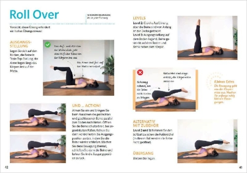Buchcover und Innenansicht für das Buch: Pilates super facile