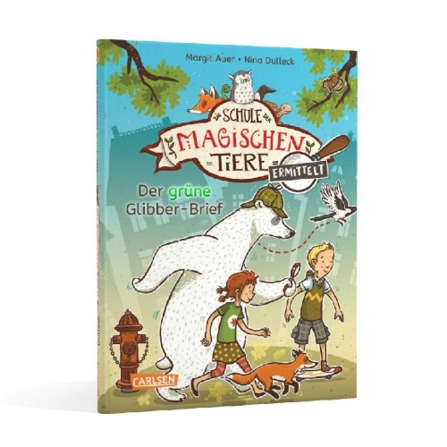 Buchcover und Innenansicht für das Buch: Die Schule der magischen Tiere ermittelt 1: Der grüne Glibber-Brief (Zum Lesenlernen)