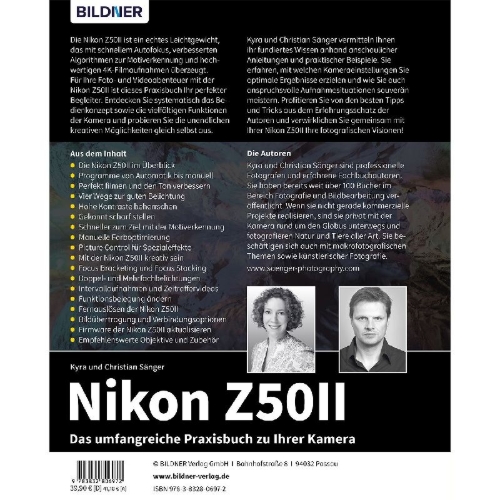 Buchcover und Innenansicht für das Buch: Nikon Z50 II: Das umfangreiche Praxisbuch zu Ihrer Kamera