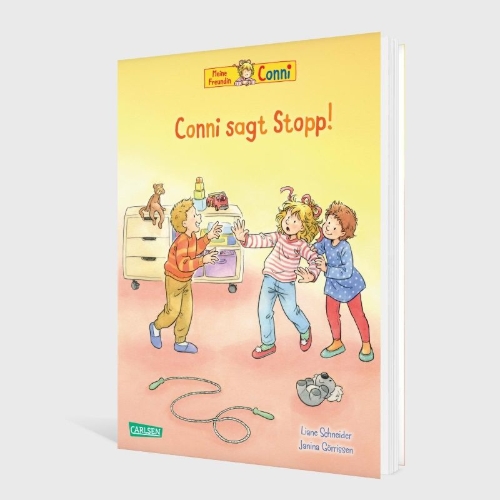 Buchcover und Innenansicht für das Buch: Conni-Bilderbücher: Conni sagt Stopp!