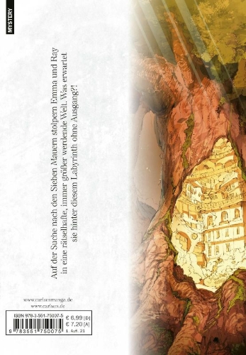 Buchcover und Innenansicht für das Buch: Yakusoku no Neverland