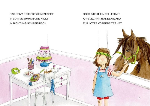 Buchcover und Innenansicht für das Buch: Leselöwen 1. Klasse - Zwei Freundinnen und ein freches Pony