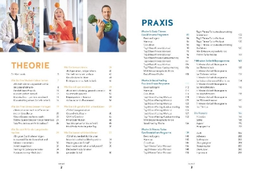Buchcover und Innenansicht für das Buch: Die Bewegungs-Docs - Unser Programm für mehr Gesundheit und Leichtigkeit