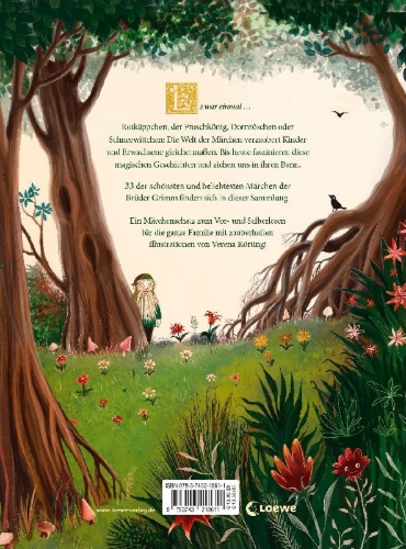 Buchcover und Innenansicht für das Buch: Mein Märchenschatz der Brüder Grimm