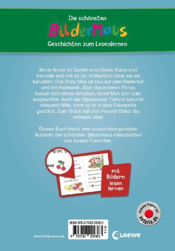 Buchcover und Innenansicht für das Buch: Die schönsten Bildermaus-Geschichten zum Lesenlernen von besten Freunden