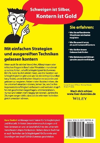 Buchcover und Innenansicht für das Buch: Schlagfertigkeit für Dummies